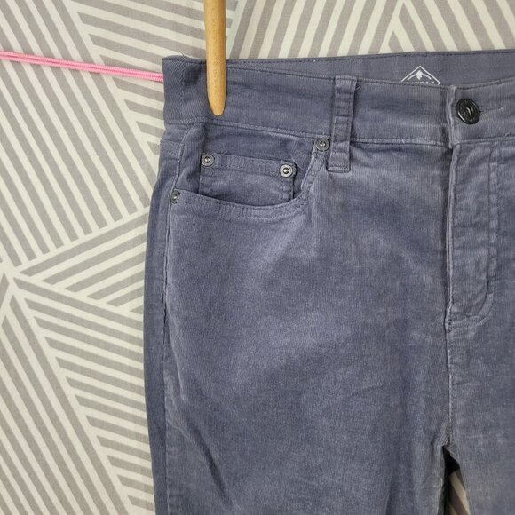 St Johns Bay size 6 Tall 30" Waist Pinwhale Corduroy Pants Straight Leg Gray - Picture 3 of 7